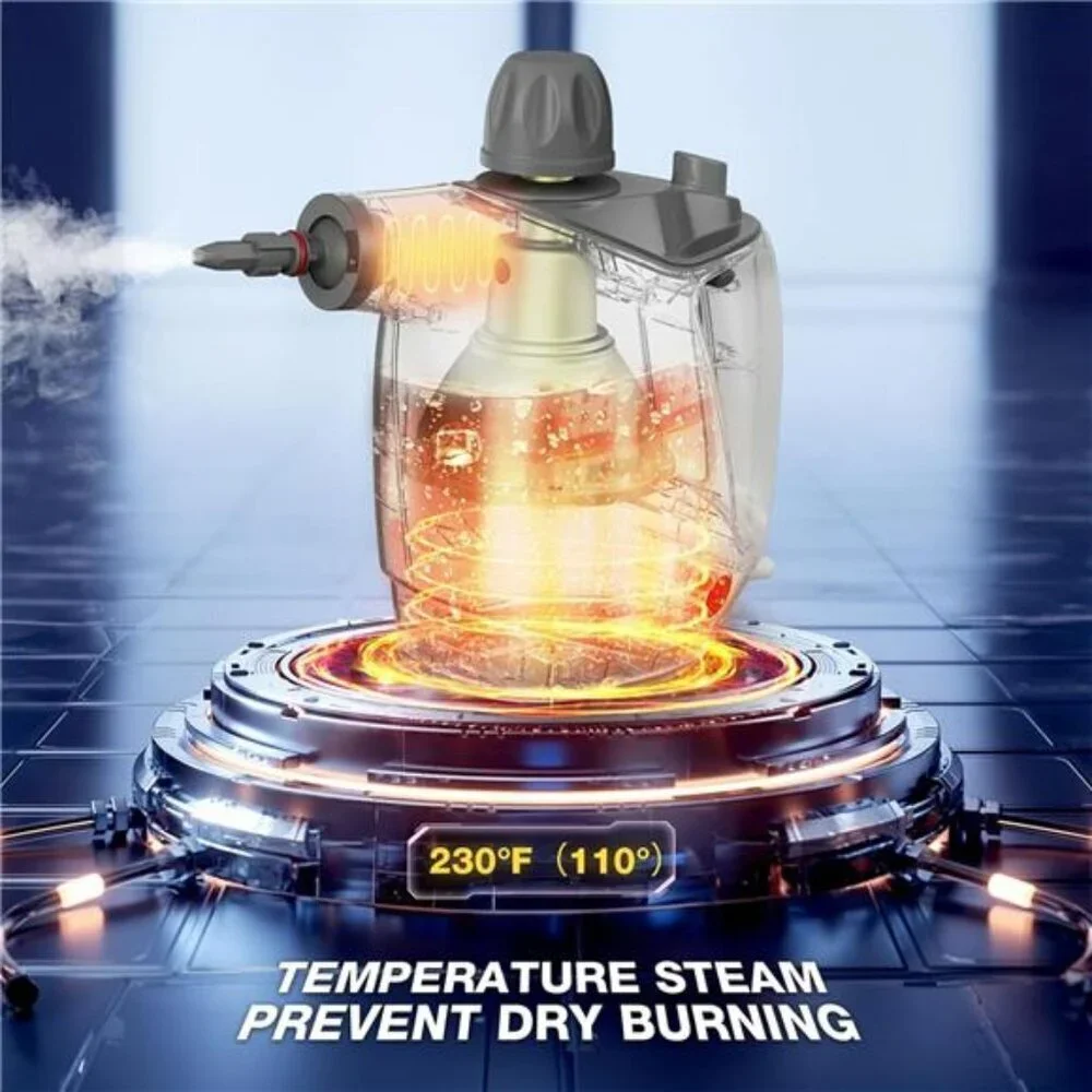 Handheld Steam Cleaner 16 Piece Set for Bathroom Car Home Grease Cleaning